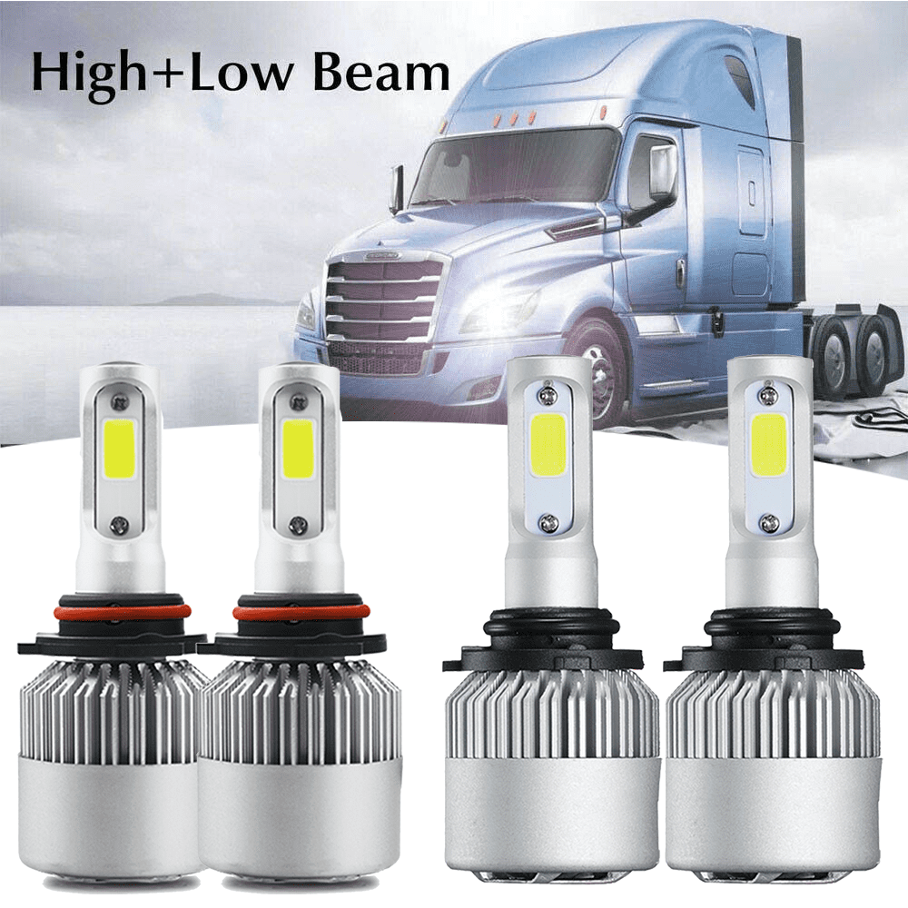 2X 7" inch 600W LED Headlight Hi/Lo Beam Halo DRL For JEEP Freightliner Century 