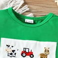thumbnail image 6 of GYRATEDREAM Baby Boys' Easter Shorts Sets Outfit Embroidery Short Sleeve T-Shirt Top Stripe/Plaid Shorts Set 2Pcs Toddler Summer Clothes for6M-4Y, 6 of 10