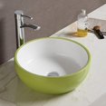 thumbnail image 3 of American Imaginations AI-28378 16.14 in. Round Above Counter Olive & White Vessel for Wall & Deck Mount Drilling, 3 of 3