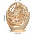thumbnail image 3 of Ventilador de Escritorio, Circulador de Aire Ajustable de 3 Velocidades, Diseño Compacto con Luz Nocturna, Funcionamiento Silencioso a Batería, Perfecto para El Hogar, Dormitorio, Oficina, Dormitorio, 3 of 6