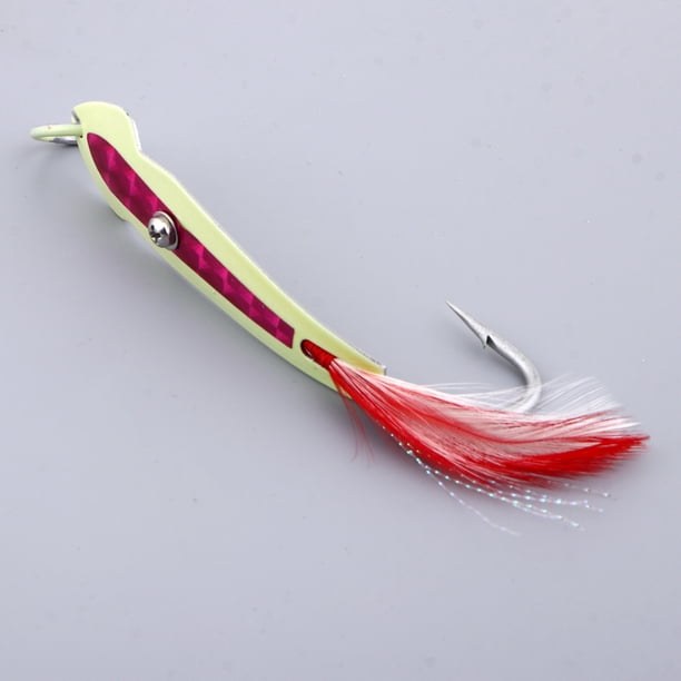 Lipstore Metal Feathers Fishing S Mackerel S Rigs Hooks Sea Fishing Pink Pink As Described