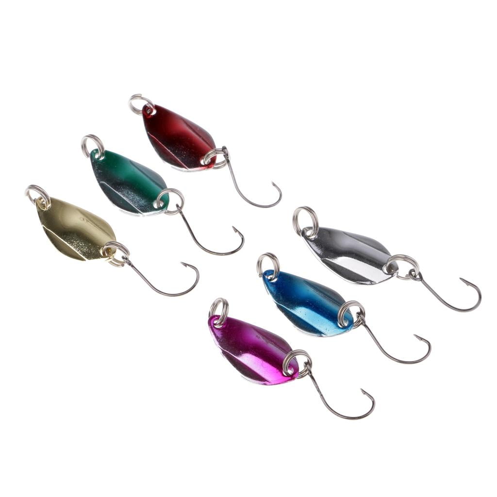 5pcs/lot 3g 30mm Spinner Spoon Fishing Lure Metal Lures Colorful Hard Baits  GES 