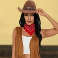 thumbnail image 5 of Hsqqdc 3-Piece Western Themed Accessory Set, Cowboy Hat Bandana and Belt for Themed Parties, 5 of 7