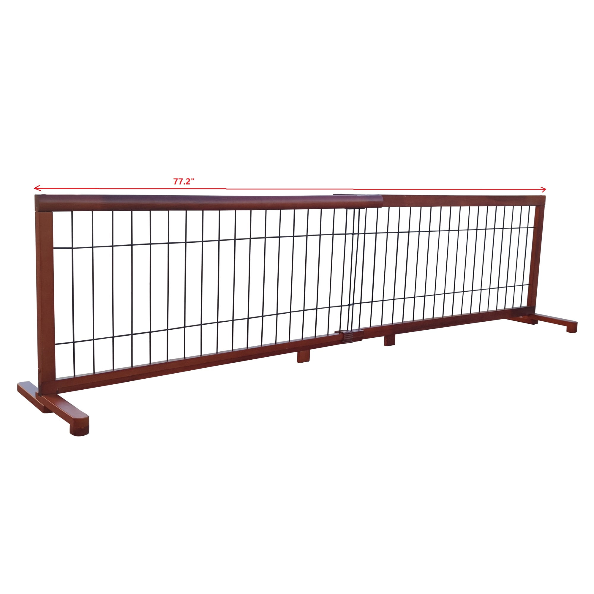 Pefilos Freestanding Pet Gates for Dogs, 41"-77" Adjustable Wooden Dog Fence Indoor, Step Over Dog Gate Extra Wide for House, Doorways, Stairs, Brown Pefilos Freestanding Pet Gates for Dogs, 41"-77" Adjustable Wooden Dog Fence Indoor, Step Over Dog Gate Extra Wide for House, Doorways, Stairs, Brown
