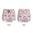 thumbnail image 3 of Wukai hand drawn butterflies Print Women' double-layer Shorts for Athletic Gym Running Shorts with Phone Pockets-Small, 3 of 7