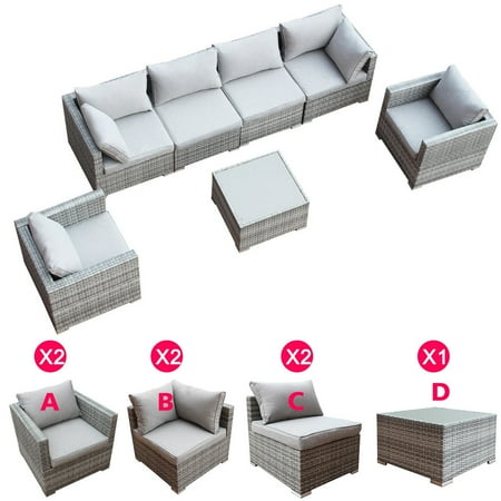 Costway 3 9pcs Patio Rattan Sofa Furniture Set Infinitely Costway 3 9pcs Patio Rattan Sofa Furniture Set Infinitely Combination Pe Wicker Outdoor