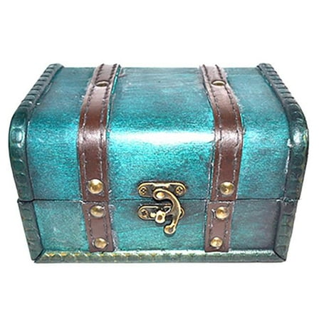 Azuregreen FBABX01 4.5 x 6.25 x 3.75 in. Antique Wood Box, Green