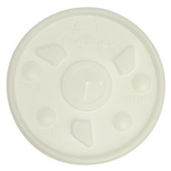 Renown 2477585 StrawSlot Styrofoam Cup Lid for REN09012, 500 Per Case