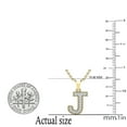 thumbnail image 5 of Dazzlingrock Collection 0.10 Carat (ctw) Round White Diamond Fancy Letter 'J' Initial Pendant 1/10 CT, 18K Yellow Gold, 5 of 6