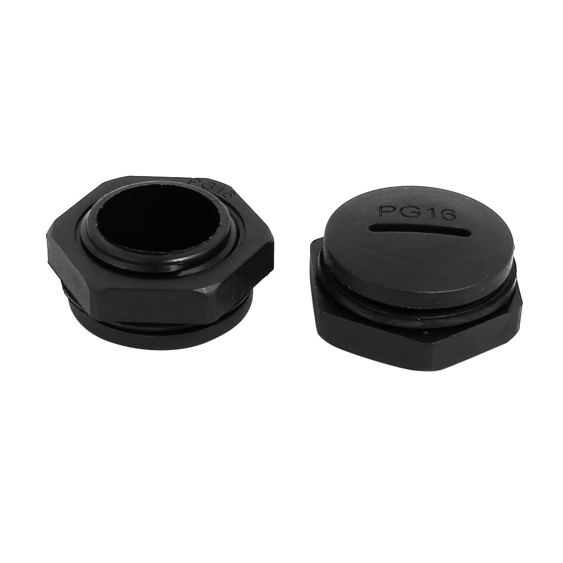 PG16 Nylon Male Threaded Cable Gland Screw End Cap Cover Black 20pcs