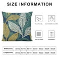 thumbnail image 5 of Chilfamy Leaf Wall Navy Blue Pine and sage Green Leaves Golden Lines Throw Pillow Covers Sofa Pillowcase Car Square Throw Pillowcases Home Decoration White, 5 of 5