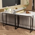 thumbnail image 6 of Wisfor Simple Narrow Entryway Console Table Living Room Sofa End Table, 31.50x11.81x30.71". Glossy Jaded-White, 6 of 11