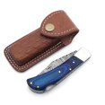 thumbnail image 6 of Custom Handmade Damascus Steel Folding Knife/Pocket Knife SS-17461 (Blue Colored Wood), 6 of 6