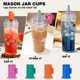 thumbnail image 2 of Vaso de vidrio ANOTION Bamboo Mason de 700 ml con pajita, 4 cápsulas, 2 of 8