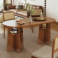 thumbnail image 6 of Oubayajia 63” Dining Table for 4-6 People, Oval Kitchen Table, Modern Farmhouse Dinner Tables with Heavy Duty Legs, for Dining Room Kitchen Living Room, 6 of 7