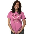 thumbnail image 4 of Cute Christmas Candy Cane Heart Women's Graphic T Shirt Tees Brisco Brands M, 4 of 6