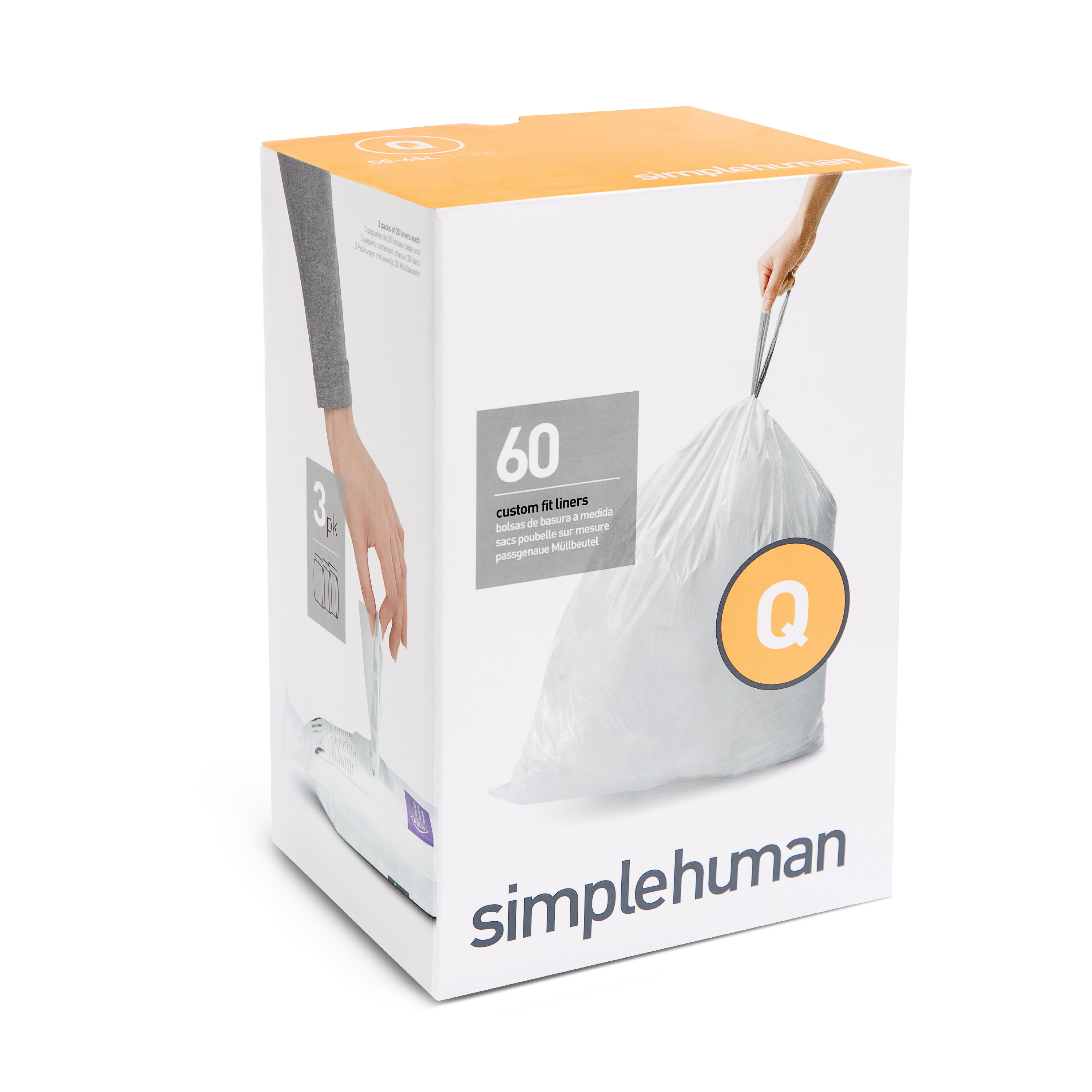 Simplehuman Bin Bag Liner Code G Box of 60 CW0257