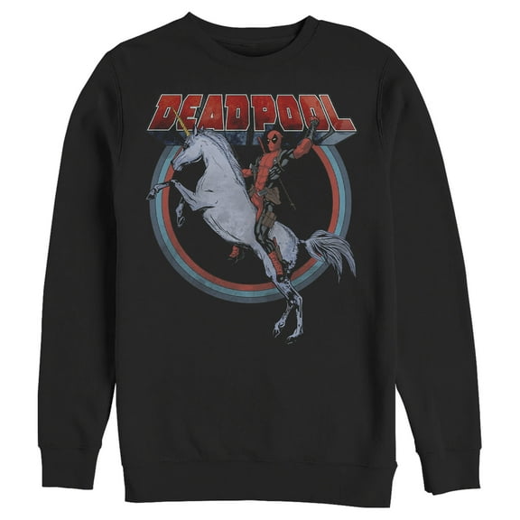 Men's Marvel Deadpool Unicorn Ride Sweatshirt