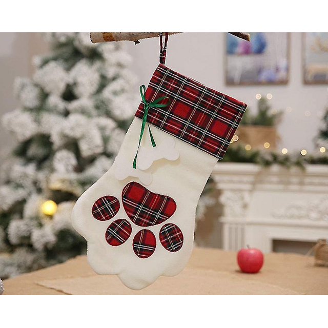 Medias navideñas, conjunto de medias navideñas, copo de nieve con patrón de pata de perro