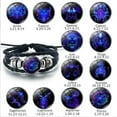 thumbnail image 6 of EOEMY Glow In The Dark Leather Braided Bracelet 12 Constellation Zodiac Sign Women Hot-Leo, 6 of 9