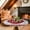 Off-White, variant on Red Valentine's Day Fitted Tablecloth with Elastic Edged, Round Table Cloth for Dining Table, Love Heart Roses Romantic Rustic Waterproof Oil Proof Table Cover for Indoor Outdoor 36"-44"