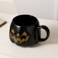 thumbnail image 3 of 12 OZ Halloween Pumpkin Mug Decorations Cute Orange Ceramic Mug With Pumpkin Face Trick Or Ceramic Coffee 𝐌𝐮𝐠s Happy Halloween Pattern 𝐌𝐮𝐠 For Adults Kids Women, 3 of 5