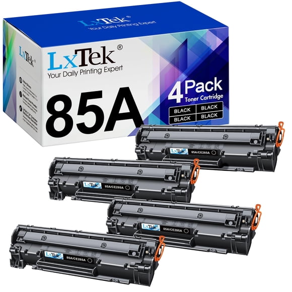 LxTek Compatible Toner Cartridge Replacement for HP 85A CE285A to use with Laserjet Pro P1102W Pro P1109W M1212NF M1217NFW (Black, 4-Pack)