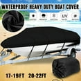 thumbnail image 1 of Waterproof Trailerable Runabout Boat Cover, Fit V-Hull Tri-Hull Fishing Ski Pro-Style Bass Boats Cover, 1 of 9