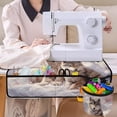 thumbnail image 4 of ZIATUBLE Wolf Sewing Machine Mat Snow Sewing Machine Pad for Table with Extra Removable Storage Pockets Lightweight Sewing Machine Mat Reduce Vibration Sewing Machine Pad Organizer, 4 of 5