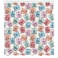 thumbnail image 3 of Ambesonne Periodic Table Shower Curtain, Vintage Cartoon, 69"Wx70"L, Pale Pink Blue and Green, 3 of 3