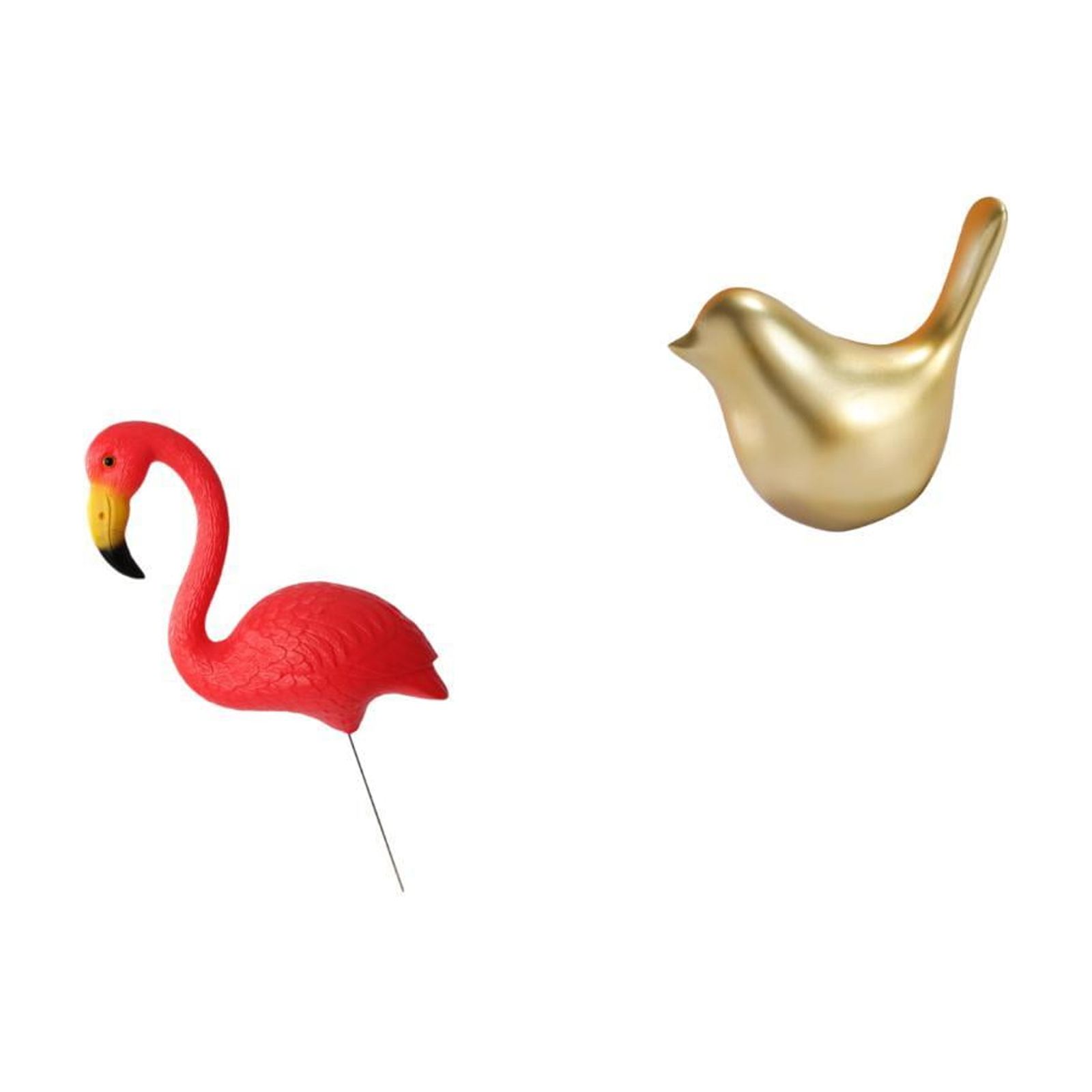 simhoa Golden Flamingo Bird Statue Figurine Yard Art Ornament Modern Home Decor Sculpture for Holiday Spring Office Mantel Living Room Housewarming Gifts