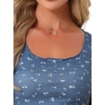 thumbnail image 5 of DARING DIVA Women's Ruffle Trim  Ruffled Camisole Tank Top and Shorts Pajamas Set L Blue, 5 of 7