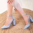 thumbnail image 3 of Colette - Tacones de ante azul bebé azul cielo 26 CM, 3 of 5
