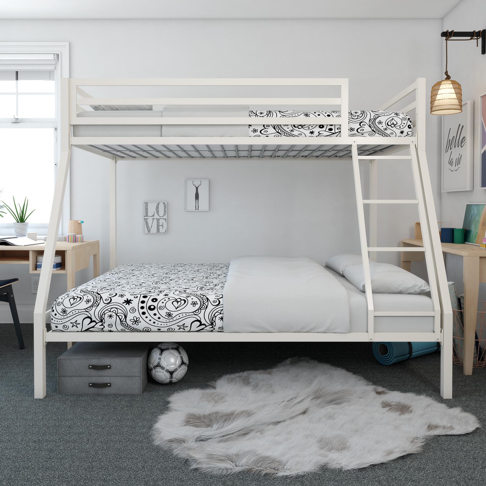 Mainstays Premium Twin over Full Metal Bunk Bed, Off White - image 4 of 13