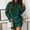 Green, variant on AOOCHASLIY GIRLS FALL SALE DRESSES Fahion Women's Casual Long-sleeve Pocket Pullover Hoodie Dress Waist Sweatshirt Solid Dress
