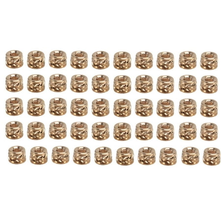 

Threaded Heat M3 3mm M3-0.5 Brass Metal Set Screw Inserts(50 Pcs)