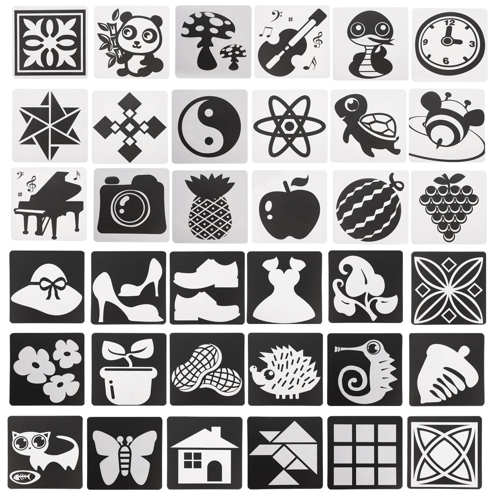 NUOLUX 2 Sets Baby Black White Flash Cards High Contrast Visual