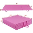 thumbnail image 3 of LEMY 6' Tri-Fold Folding Thick Exercise Mat with Carry Handles - Perfect for Yoga, Pilates, Stretching, Gymnastics and Core Workouts, 3 of 18