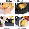 thumbnail image 3 of Potato Cutter, Sopito French Fry Cutter with 1/2 inch Stainless Steel Blade Great for Potatoes Carrots Cucumbers, 3 of 10