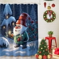 thumbnail image 5 of Shower Curtains for Bathroom-48"x72",Christmas Forest Gnome Waterproof Bath Curtain Grommet Shower Curtain Set with Hooks,, 5 of 9