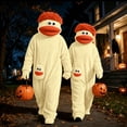 thumbnail image 5 of Fleece Onesie for Adults, Silly Big Mouth Monster Plush Pajamas with Comb, Soft Hooded One Piece Loungewear for Halloween Parties, Movie Nights, Cosplay and Home, 5 of 6