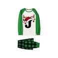thumbnail image 5 of Generic Matching Family Christmas Pajamas Funny 26 Alphabet Matching Set Xmas Holiday Outfits Cute Letter Printed Sleepwear Vintage Christmas Family Long Sleeve Pajamas, 5 of 5