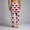 thumbnail image 6 of Fgvctg Valentine's Day Pajama Pants for Men Lover Sleepwear Elastic Bottom Pajamas Heart Print High Waisted Pj Pants Loose Spring Fall Drawstring Lounge Pants with Pockets Watermelon Red 3XL, 6 of 6