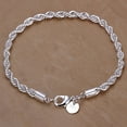 thumbnail image 6 of Frogued Women's 925 Sterling Silver Twist Bangle Cuff Charm Bracelet Clasp Party Jewelry (A), 6 of 13