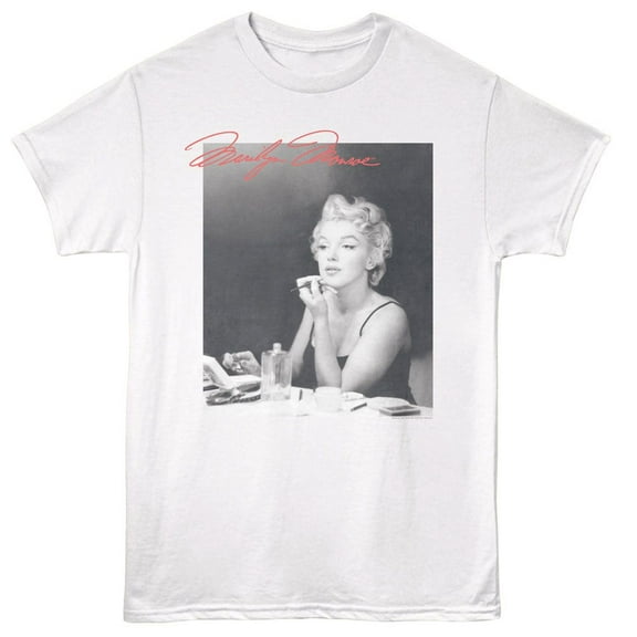 Marilyn Monroe Makeup Vanity White Adult T-Shirt Xl