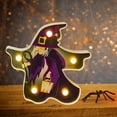 thumbnail image 4 of Figuras de decoración de Halloween con luces LED y pilas para decoración de escritorio de bar. Fantasma A, 4 of 9