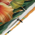 thumbnail image 4 of 3 Pcs Soft Bedding Set, Includes 1 Duvet Cover with Zipper And 2 Pillow,Shams Hawaiian Hibiscus Garden Orange Flowers Full(79"×90"), 4 of 8