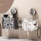 thumbnail image 1 of Soporte para ventosas - Organizador multifuncional montado en la pared para cocina y baño, plástico blanco, 20x19x11cm, agujeros de drenaje, 1 of 6