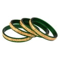 thumbnail image 5 of Efulgenz Traditional Bridal Green Acrylic Indian Wedding Bangles Gold Tone Engraved Glossy Bracelet Bangle Jewelry for Women (4 Pcs) Size 2.8, 5 of 7
