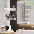 thumbnail image 5 of Corner Shower Caddy with Suction Cups, Wall Mounted Shower Organizer Plastic Shower Rack for Small Bathrooms, Kitchen, Removable Drill-Free Heavy Duty Shower Shelf Shower Basket, 5 of 11